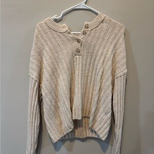 American Eagle Cozy Cream Knit Sweater